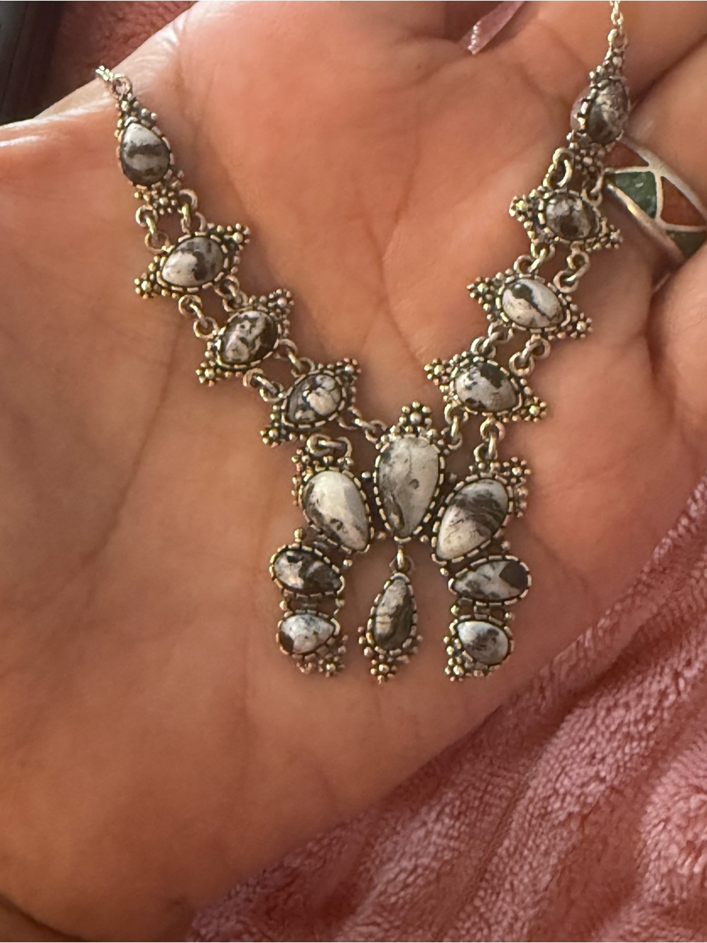 D Joy 925 white buffalo baby squash 18 “ Necklace - Women Jewelry